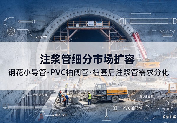 池州注浆管细分市场扩容，隧道钢花小导管、PVC 袖阀管、桩基后注浆管需求分化